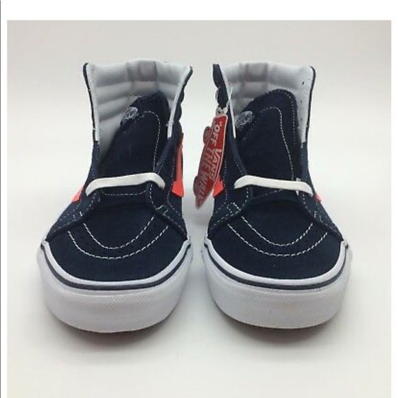 Vans Men's Sk8-Hi Reissue Neon Leather Dress Blue - Picture 4 of 8